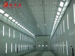 Side Extraction Vehicle Spray Booth 15 Meter Gas Heated