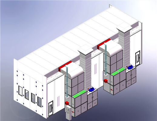 کیفیت غرفه 15 متری Bus Spray Semi - Down Draft Extraction OEM کارخانه