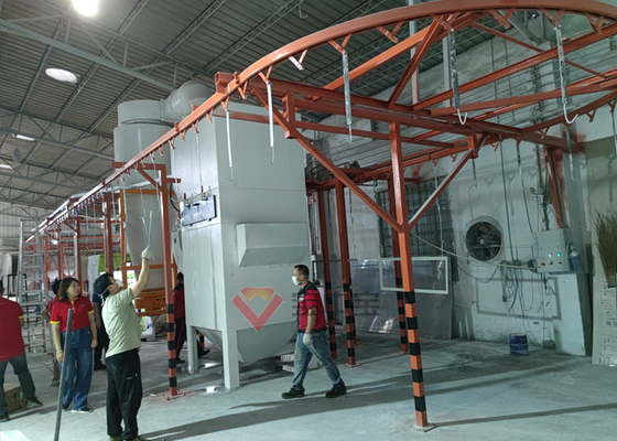خط پوشش پودری کارخانه پوشش پودری تجهیزات پوشش پودری الکترواستاتیک