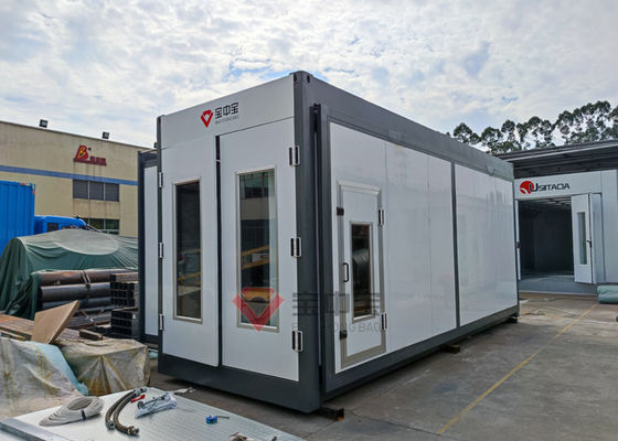 کیفیت اتاق رنگ طراحی دیوار انبساط جانبی حرکت دستی غرفه اسپری کانتینر Protable کارخانه