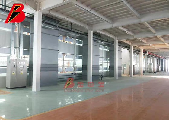 غرفه بزرگ صنعتی اسپری 49KW برای قطعات قطار هواپیما
