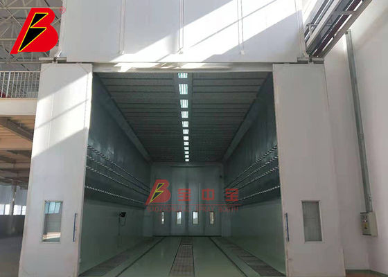 کیفیت هواپیما PU دیوار 10 میکرون غرفه اسپری صنعتی با بالابر کار کارخانه
