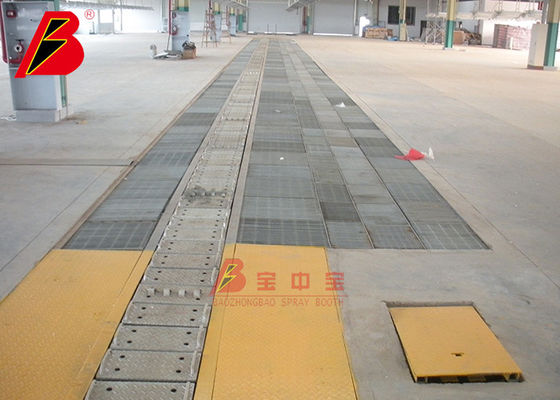 کیفیت فولاد اتوماتیک کف زنجیره ای 2.5 متر دقیقه غرفه اسپری اتومبیل بستر کارخانه